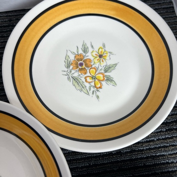 Vintage Underglazed Grand Bahama Japan 4907 Soup bowls 5 Hand Painted Stone Ware - Picture 4 of 13